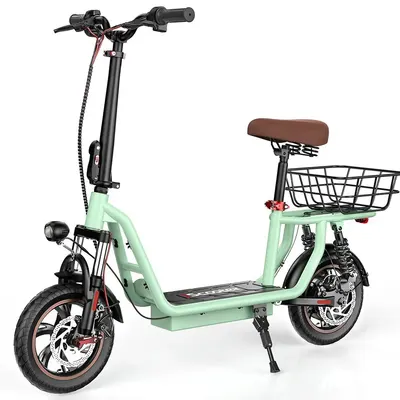 iScooter i12 trotinetă electrică 25 km/h, șa, coș și autonomie 35 km