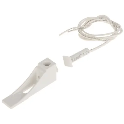 Contact magnetic cu suport Satel B-21, incastrat, NO, alb