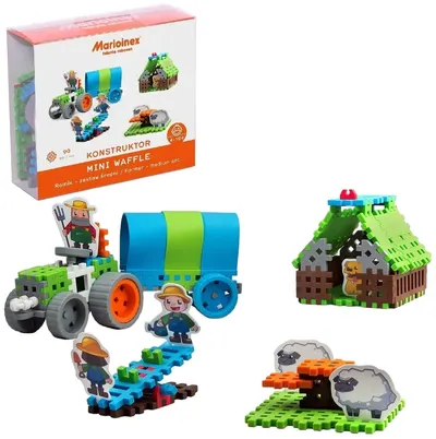 Mini constructor de vafe Marioinex - Micii fermieri, 90 de piese