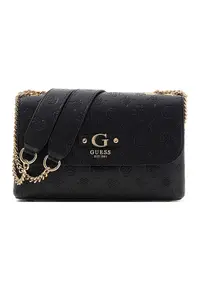 Geanta crossbody din piele ecologica cu monograma Dita - Negru