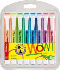 Set de etichete text Stabilo Swing Cool - 8 culori , fluorescent