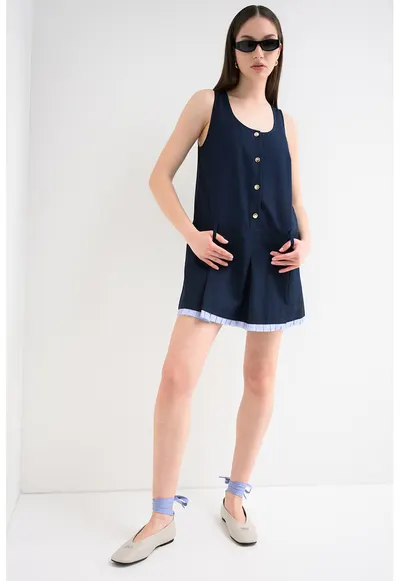 Rochie mini 2-In-1 - Bleumarin stins