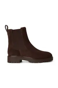 Lauren Ralph Lauren ghete scurte pentru femei din piele întoarsă Allyson