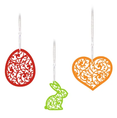 Set de 45 decorațiuni pretăiate pentru Paște
