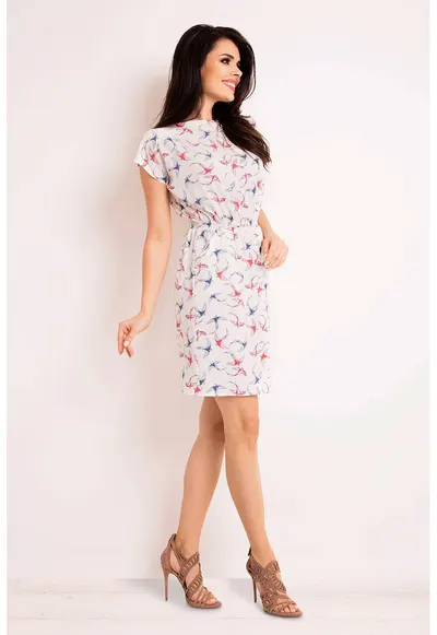 Rochie dama Poliester - M124 - Ecru Birds