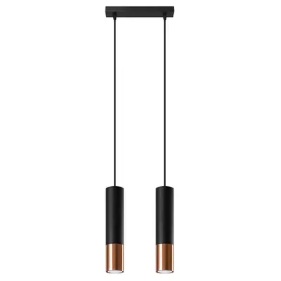 Lampa suspendata LOOPEZ 2 negru/copper