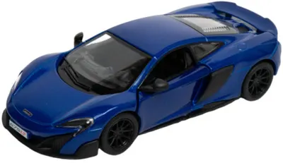 Mașinuță metalică Kinsmart - McLaren 675LT, 1:36, albastru