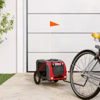 Gossi remorca bicicleta animale companie, rosu/gri textil oxford/fier