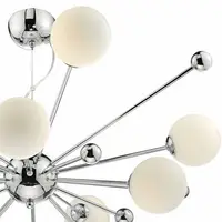 Lampa suspendata Ursa 10 Light Pendant Polished Chrome Opal Glass