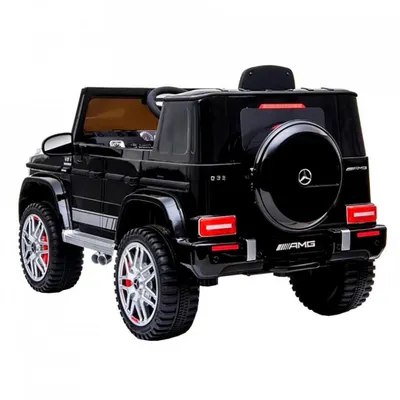 Masinuta electrica pentru copii Novokids Mercedes G63 AMG Negru, roti din cauciuc Eva, melodii si USB, usi cu deschidere, 12V, 2 viteze, lungime 120 cm, 2 motoare 25 W