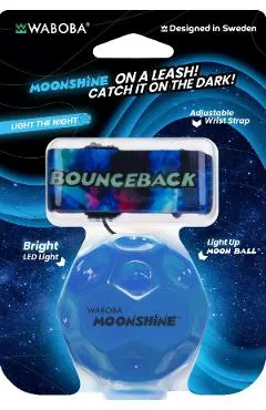 Minge hipersaritoare cu sistem de prindere si led: Waboba Moonshine. Albastru