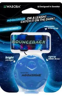 Minge hipersaritoare cu sistem de prindere si led: Waboba Moonshine. Albastru