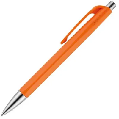Pix automat Caran d'Ache 888 Infinite Orange – Albastru, 0.7 mm
