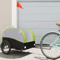 Gossi remorca pentru biciclete, negru si verde, 45 kg, fier