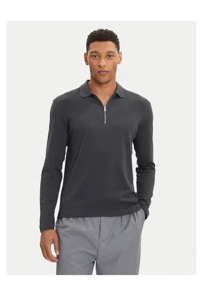 Tricou polo barbati gri - bumbac