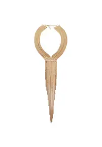 Colier auriu - lung - cu franjuri si pietre - Elfride C5 -