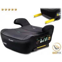 Inaltator auto copii Nukido Louis Gri 125-150 cm cu fixare isofix,conectori telescopici cu sistem vizual fixare corecta,tapiterie de calitate superioara,husa detasabila si lavabila,cotiere,dimensiune 32x37x22 cm