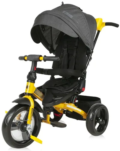 Tricicleta cu roti EVA Lorelli - Jaguar, Black & Yellow