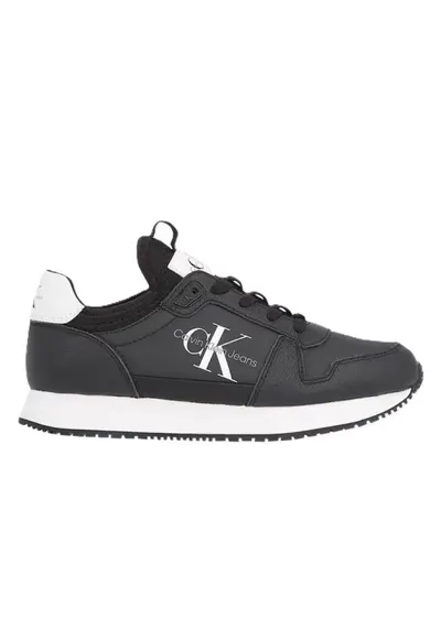 Pantofi sport pentru Femei - runner sock laceup ml lth - YW0YW01616-0GM - Negru - Negru