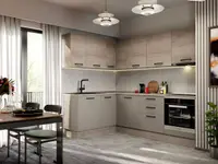 Mobila Bucatarie Elva Colt 166.6 x 241.6 cm Gri/Cremona - Configuratia 25
