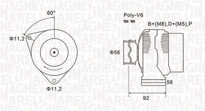 Alternator (12v, 115a) Mercedes E T-Model (s210), E (w210), S (w140), Sprinter 2-T (901, 902), Sprinter 3-T (903), Sprinter 4-T (904), T1 (601), T1 (601, 611), T1 (602), T1 Tn 2.0d-3.0d Intre 1988-201