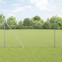 vidaXL Gard hexagonal cu stâlp 100 x 1,5 m Oțel Galvanizat Argintiu