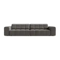 Canapea gri cu tapițerie din catifea 252 cm Chicago – Cosmopolitan Design