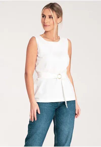 Bluza dama - Poliester/Viscoza - Eleganta - Ecru