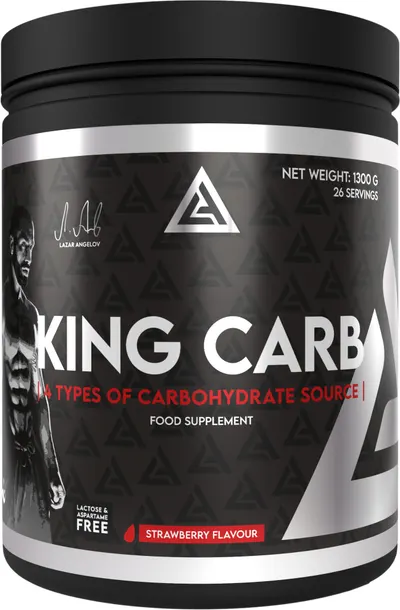 King Carb, căpșună, 1300 g, Lazar Angelov Nutrition