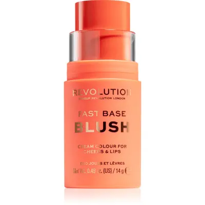 Revolution Fast Base balsam tonic pentru buze si obraji culoare Peach 14 g