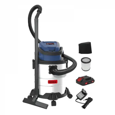 Aspirator umed uscat cu acumulator NTS 18-201-05 Gude 58582, 18 V, 2 Ah, 20 L