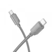 Cablu Date si Incarcare USB-C - USB-C HOCO X113, 60W, 1m, Gri