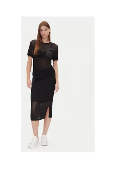 Rochie neagra - 65% viscoza - 35% nailon