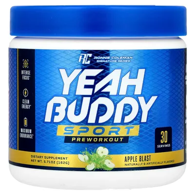 Ronnie Coleman Yeah Buddy Sport Pre-Workout, Apple Blast, 162 g
