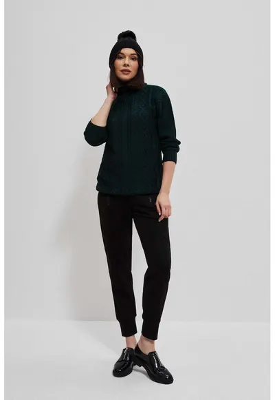 Pulover din tricot gros Z-SW-3914 - Verde