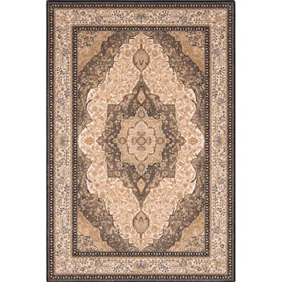Covor maro deschis din lână 160x240 cm Charlotte – Agnella