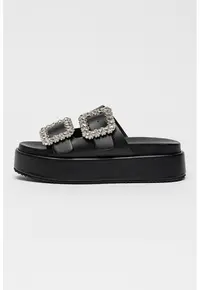 Papuci flatform Noa Ari Glam - Negru