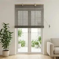 vidaXL Rulou textil Gri 110 x 220 cm Bambus