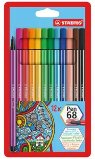 Set carioci Stabilo Pen 68 - 12 culori