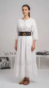 Set traditional format din ie, fusta si brau 56