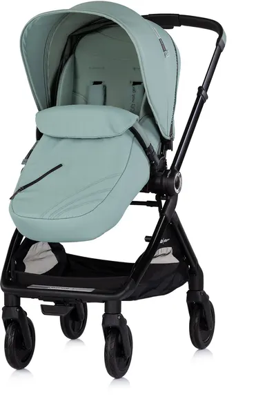 Cărucior pentru copii Chipolino - Elite NextG, cu mâner reversibil, verde măciță