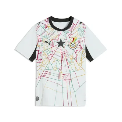 Tricou fotbal copii mânecă scurtă Heimtrikot 2026, alb PUMA