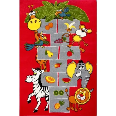 Covor Dreptunghiular pentru Copii, 300 x 400 cm, Rosu, Kolibri Model Sotron 11120/120