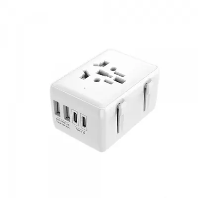 Incarcator Retea Techsuit HHT203A Travel, 20W, 3A, 2 x USB-A - 2 x USB-C, Alb