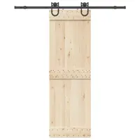 Gossi set feronerie pentru usa glisanta, negru, 183 cm, otel