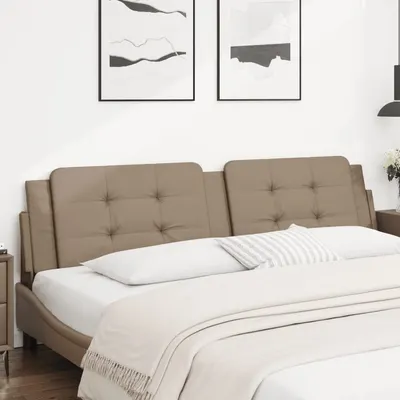 vidaXL Pernă pentru tăblie pat, Zadar, cappuccino, 200 cm, piele artificială