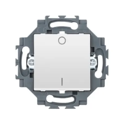 Intrerupator 2p 250v Ac - Quick Wiring Terminals - 10ax - Illuminable - Neutral - White - Dahlia