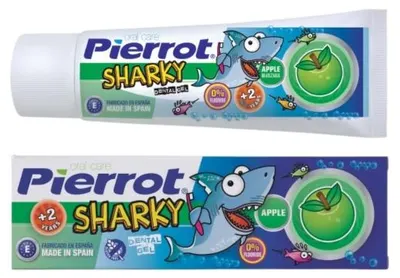 Pierrot Pastă de dinți pentru copii Sharky, măr, 75 ml