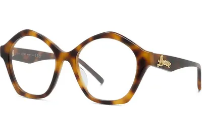 Loewe Curvy Classic Havana Geometric Eyeglasses