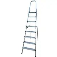 Scară Profesională Pliabilă din aluminiu &ndash; 8 Trepte-Structură Metalică rezistentă